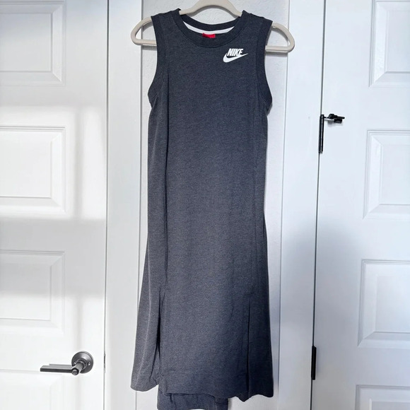 Nike Longline Sleeveless Sportswear Midi Dress Gray Size XS - Picture 2 of 8